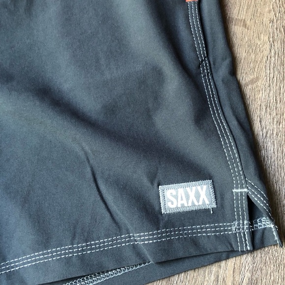 SAXX Oh Buoy 2N1 Lounge Shorts Mens S Black Swim Trunks Cooling Mesh Liner - Picture 2 of 8